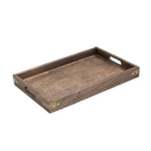Load image into Gallery viewer, Retro Hotel Dessert Rectangular Dinner Home Storage Solid Wood Snack Suppliers Tea Food Tableware Serving Tray Kitchen Tool