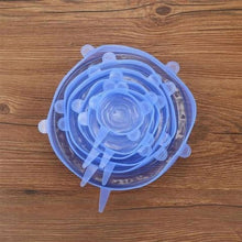 Load image into Gallery viewer, 6pcs/set Food Fresh Keeping Silicone Lids Durable Reusable Food Save Cover Heat Resisting Fits All Sizes and Shapes of Container